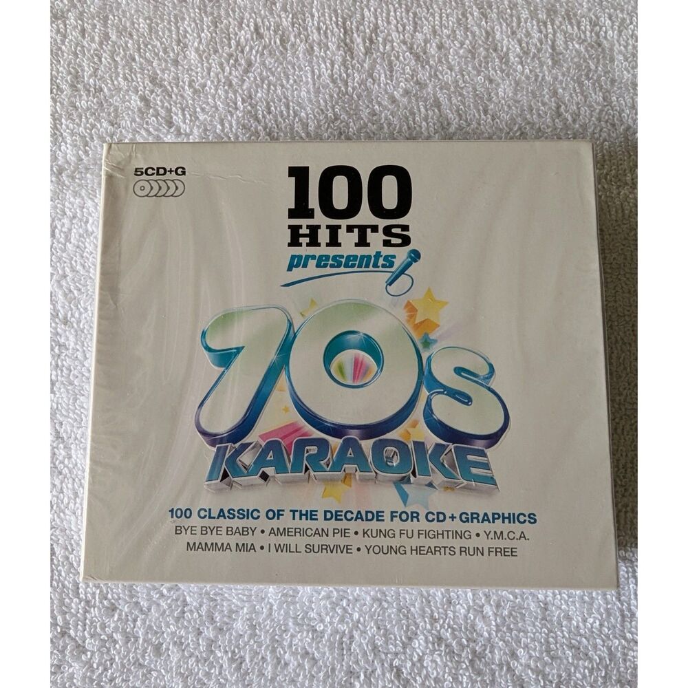 100 Hits Presents 70s Karaoke 5 CD+G Set 100 Songs NEW Sealed DMG 2010